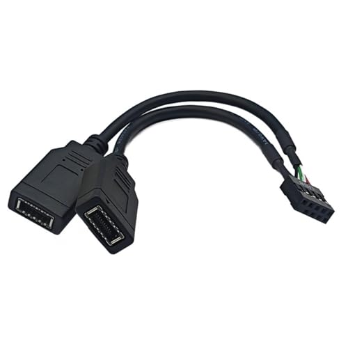 DOSERTY Tragbare 9Pin Zu Doppel Anschlüsse Vom Typ E Mit Front C Port Für Nahtlos USB2.0 Datenübertragung In PVC Beschichtung DOSERTY Tragbare 9Pin Zu Doppel Anschlüsse Vom Typ E Mit Front C Port Für Nahtlos USB2.0 Datenübertragung In PVC Beschichtung von DOSERTY