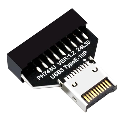 DOSERTY USB Typ E 20pin Zu USB 19p Chassis Erweiterungsdatenübertragung Für Desktop Motherboards Front USB Typ C Adapter Für PC von DOSERTY