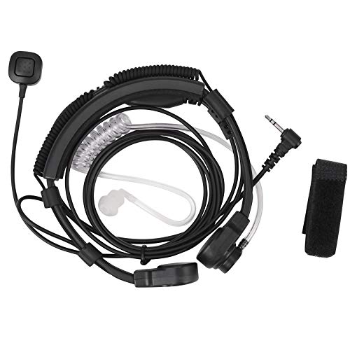 DOSIA 2.5mm Kehlkopfmikrofon Ohrhoerer Headset Mic PTT Fuer Walkie Talkie Radio TLKR T5 T80 T60 T6 T8 Talkabout MR350R T6500 von DOSIA