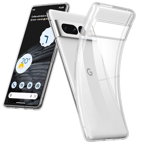 DOSMUNG Crystal Clear HandyHülle für Google Pixel 7 Pro Hülle, Weiche Silikon Case Stoßfeste Kratzfestigkeit Schutzhülle für Google Pixel 7 Pro, Durchsichtig von DOSMUNG