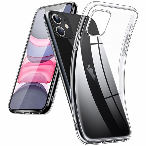 DOSMUNG Klar Hülle für iPhone 11 (6.1"), Flexible Minimalistische Silikonhülle Weiche Case Stoßfeste Kratzfestigkeit Handyhülle für iPhone 11, Durchsichtig von DOSMUNG