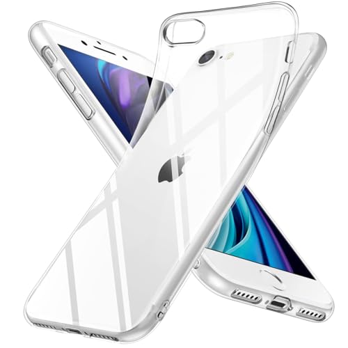 DOSMUNG Klar Hülle für iPhone SE 2022/SE 2020 und iPhone 8/7 (4.7"), Flexible Minimalistische Silikonhülle Weiche Case Stoßfeste Kratzfestigkeit Handyhülle für iPhone SE 2022/SE 2020/8/7, Durchsichtig DOSMUNG Klar Hülle für iPhone SE 2022/SE 2020 und iPhone 8/7 (4.7"), Flexible Minimalistische Silikonhülle Weiche Case Stoßfeste Kratzfestigkeit Handyhülle für iPhone SE 2022/SE 2020/8/7, Durchsichtig von DOSMUNG