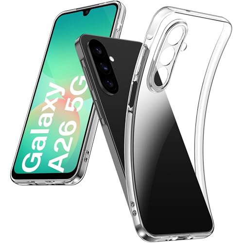 DOSMUNG Transparent Hülle für Samsung Galaxy A26, Minimalistische Weiche Silikonhülle Stoßfeste Kratzfestigkeit Handyhülle für Samsung Galaxy A26, Durchsichtig DOSMUNG Transparent Hülle für Samsung Galaxy A26, Minimalistische Weiche Silikonhülle Stoßfeste Kratzfestigkeit Handyhülle für Samsung Galaxy A26, Durchsichtig von DOSMUNG
