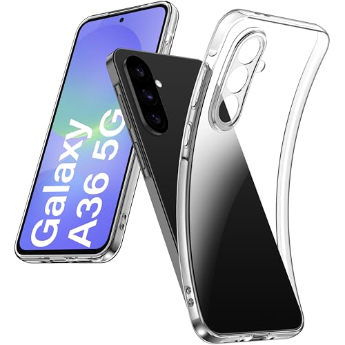 DOSMUNG Transparent Hülle für Samsung Galaxy A36, Minimalistische Weiche Silikonhülle Stoßfeste Kratzfestigkeit Handyhülle für Samsung Galaxy A36, Durchsichtig DOSMUNG Transparent Hülle für Samsung Galaxy A36, Minimalistische Weiche Silikonhülle Stoßfeste Kratzfestigkeit Handyhülle für Samsung Galaxy A36, Durchsichtig von DOSMUNG