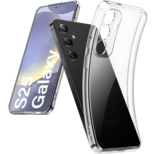 DOSMUNG Transparent Hülle für Samsung Galaxy S25, Minimalistische Weiche Silikonhülle Stoßfeste Kratzfestigkeit Handyhülle für Samsung Galaxy S25, Durchsichtig DOSMUNG Transparent Hülle für Samsung Galaxy S25, Minimalistische Weiche Silikonhülle Stoßfeste Kratzfestigkeit Handyhülle für Samsung Galaxy S25, Durchsichtig von DOSMUNG