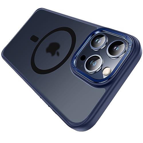 DOSNTO 3-in-1 Handyhülle für iPhone 15 Pro Hülle mit Magsafe [Kameraschutz und Screenschutz] [15FT Militärischer Stoßfest ] Magnetisch Case Dünn Hart Solide Transluzent Schutzhülle für Frau Mann von DOSNTO