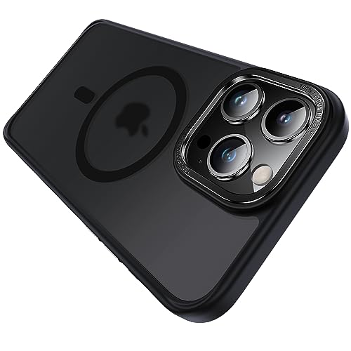 DOSNTO 3-in-1 Handyhülle für iPhone 15 Pro Hülle mit Magsafe [Kameraschutz und Screenschutz] [15FT Militärischer Stoßfest ] Magnetisch Case Dünn Hart Solide Transluzent Schutzhülle für Frau Mann von DOSNTO