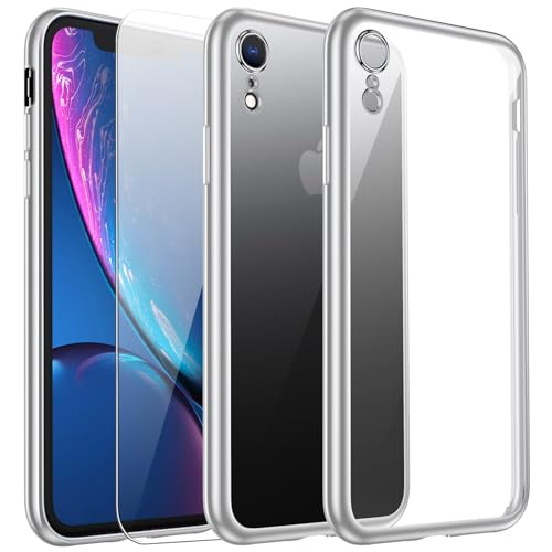 DOSNTO Clear für iPhone XR Hülle [Vollständiger Kameraschutz] [Original iPhone Äußere] Durchsichtig Silikon Case Dünn [Niemals Gelb] Handyhülle Anti Fingerabdruck Schutzhülle von DOSNTO