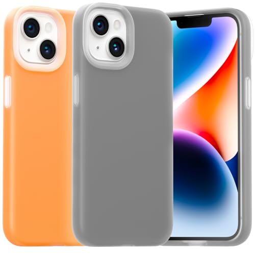 DOSNTO Gelee Flüssig für iPhone 13 & 14 Hülle [Anti-Kratzer Ultra Microfiber Futter] Silikon Frauen Dünn Weich Stoßfeste Handyhülle [Verbesserter Kameraschutz] Schutzhülle für iPhone 13 & 14 6.1'' von DOSNTO