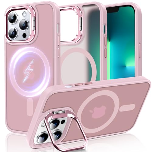 DOSNTO Handyhülle für iPhone 13 Pro Max Hülle mit Kamera Ständer, kompatibel mit MagSafe, Magnetisch Case Militär Stoßfest Schutz Hart Schutzhülle, Dünn Transluzent Matt Kratzfeste Rückseite Stand DOSNTO Handyhülle für iPhone 13 Pro Max Hülle mit Kamera Ständer, kompatibel mit MagSafe, Magnetisch Case Militär Stoßfest Schutz Hart Schutzhülle, Dünn Transluzent Matt Kratzfeste Rückseite Stand von DOSNTO