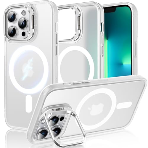 DOSNTO Handyhülle für iPhone 13 Pro Max Hülle mit Kamera Ständer, kompatibel mit MagSafe, Magnetisch Case Militär Stoßfest Schutz Hart Schutzhülle, Dünn Transluzent Matt Kratzfeste Rückseite Stand DOSNTO Handyhülle für iPhone 13 Pro Max Hülle mit Kamera Ständer, kompatibel mit MagSafe, Magnetisch Case Militär Stoßfest Schutz Hart Schutzhülle, Dünn Transluzent Matt Kratzfeste Rückseite Stand von DOSNTO