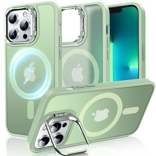Handyhülle für iPhone 13 Pro Hülle mit Kamera Ständer, kompatibel mit MagSafe, Magnetisch Case Militär Stoßfest Schutz Hart Schutzhülle, Dünn Transluzent Matt Kratzfeste Rückseite Eingebauter Stand Handyhülle für iPhone 13 Pro Hülle mit Kamera Ständer, kompatibel mit MagSafe, Magnetisch Case Militär Stoßfest Schutz Hart Schutzhülle, Dünn Transluzent Matt Kratzfeste Rückseite Eingebauter Stand von DOSNTO