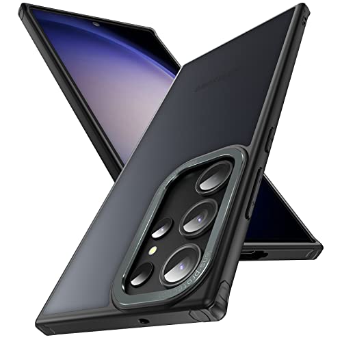 DOSNTO Robust Handyhülle für Samsung Galaxy S23 Ultra Hülle, Militärischer Stoßfest Transluzent [Erhöhtem Metall zum Kameraschutz] Rugged Case Dünn Hart Schutzhülle Anti-Fingerabdruck Kratzfeste von DOSNTO