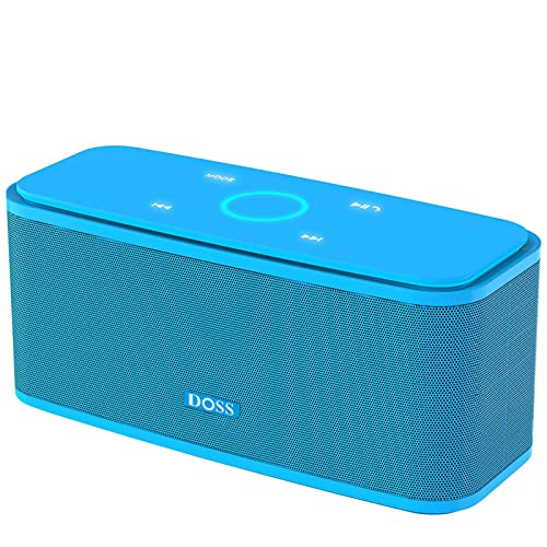 DOSS Bluetooth Lautsprecher, SoundBox Tragbarer Musikbox Bluetooth mit Dualen Bass-Treibern, 20H Akku, IPX5 Wasserdicht, Touch Control, USB-C, Bluetooth Box für zuhause draußen Garten, Reise von DOSS