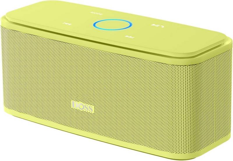 DOSS SoundBox Musikbox 20h Akku Touch Control Bluetooth-Lautsprecher (mit Bluetooth 5.0, Dualen Bass-Treibern, 20H Spielzeit,Touch Control) von DOSS