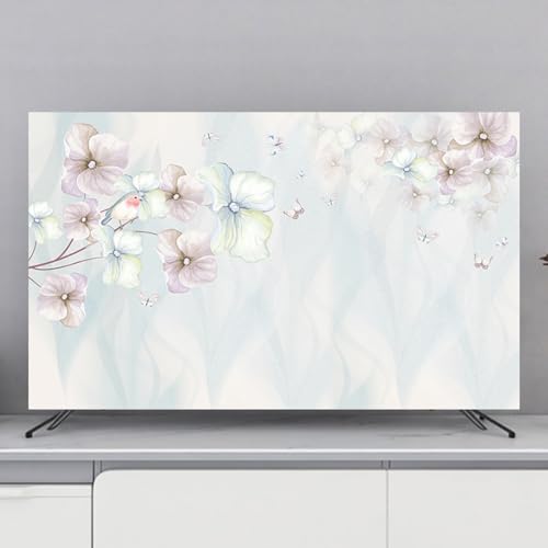 DOTBUY-SHOP TV-Staubschutz, 32-80 Zoll TV-Abdeckung Staubschutzhülle, Hülle Bezug für Fernsehen Schutzhülle mit Blumenmuster, Universal Fernseher Schutzhülle (Frühling A,45-48 inch) von DOTBUY-SHOP
