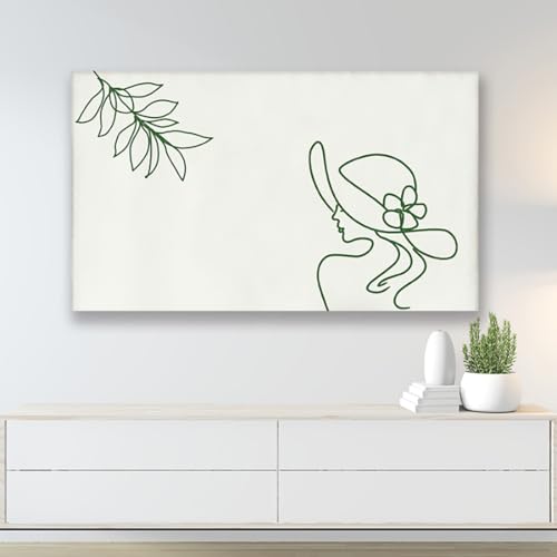 DOTBUY-SHOP TV-Staubschutz, 32-85 Zoll TV-Abdeckung Staubschutzhülle, Hülle Bezug für Fernsehen, Universal Fernseher Schutzhülle, Minimalistischer Stil (Kleiner Blumenhut,69-75 Zoll) von DOTBUY-SHOP