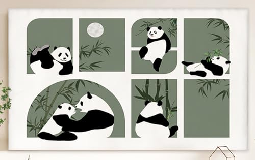 DOTBUY-SHOP TV-Staubschutz, 32-85 Zoll TV-Abdeckung Staubschutzhülle, Hülle Bezug für Fernsehen, Universal Fernseher Schutzhülle, Tierdruck (Panda -Familie,32-39 Zoll) von DOTBUY-SHOP