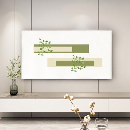 DOTBUY-SHOP TV-Staubschutz, 32-85 Zoll TV-Abdeckung Staubschutzhülle, Hülle Bezug für Fernsehen, Universal Fernseher Schutzhülle (Grüne Blätter,69-75 Zoll) von DOTBUY-SHOP