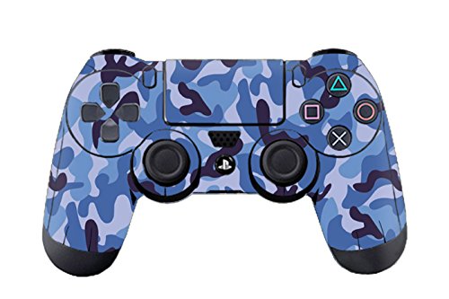DOTBUY PS4 Design Schutzfolie Skin Sticker Aufkleber Set Styling für Sony Playstation 4 Controller X 1 (Camouflage Blue) von DOTBUY