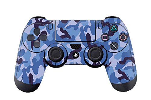 DOTBUY PS4 Design Schutzfolie Skin Sticker Aufkleber Set Styling für Sony Playstation 4 Controller X 1 (Camouflage Blue) von DOTBUY