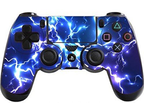 DOTBUY PS4 Design Schutzfolie Skin Sticker Aufkleber Set Styling für Sony Playstation 4 Controller X 1 (Electric Blue) von DOTBUY