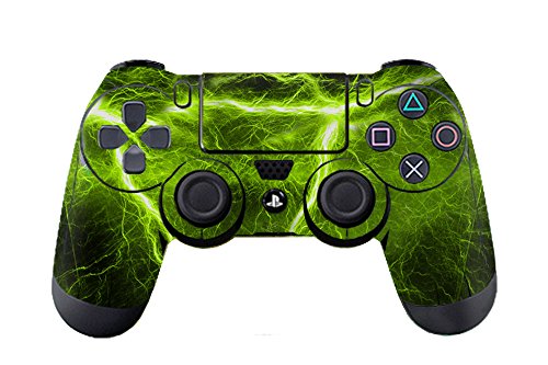 DOTBUY PS4 Design Schutzfolie Skin Sticker Aufkleber Set Styling für Sony Playstation 4 Controller X 1 (Electric Green) von DOTBUY