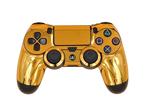 DOTBUY PS4 Design Schutzfolie Skin Sticker Aufkleber Set Styling für Sony Playstation 4 Controller X 1 (Glossy Gold) von DOTBUY