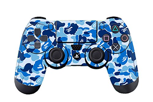 DOTBUY PS4 Design Schutzfolie Skin Sticker Aufkleber Set Styling für Sony Playstation 4 Controller X 1 (Graffiti Blue) von DOTBUY