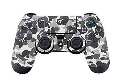 DOTBUY PS4 Design Schutzfolie Skin Sticker Aufkleber Set Styling für Sony Playstation 4 Controller X 1 (Graffiti Grey) von DOTBUY