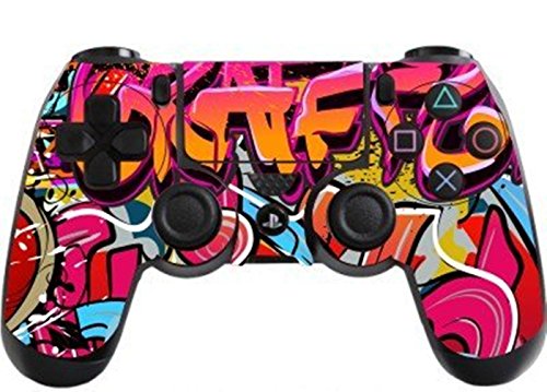 DOTBUY PS4 Design Schutzfolie Skin Sticker Aufkleber Set Styling für Sony Playstation 4 Controller X 1 (Graffiti Hip Hop) von DOTBUY