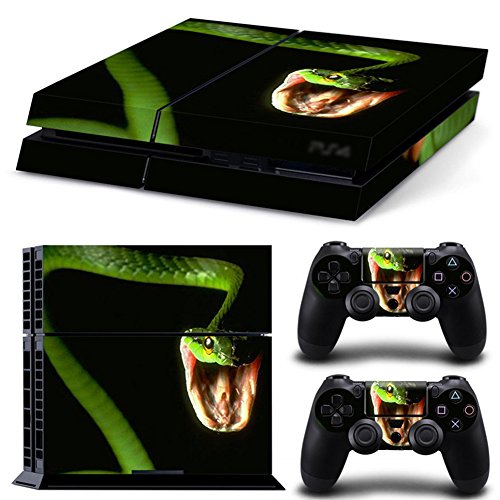 DOTBUY PS4 Skin Aufkleber Sticker Design Folie schützende Haut Schale für Sony Playstation 4 Konsole und 2 Dualshock Controller (Animal Snake) von DOTBUY