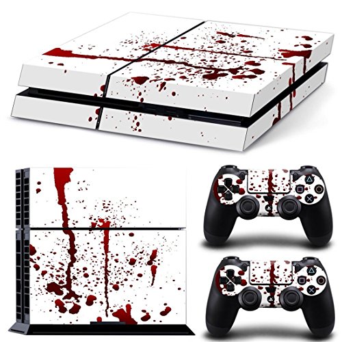 DOTBUY PS4 Skin Aufkleber Sticker Design Folie schützende Haut Schale für Sony Playstation 4 Konsole und 2 Dualshock Controller (Blood) von DOTBUY