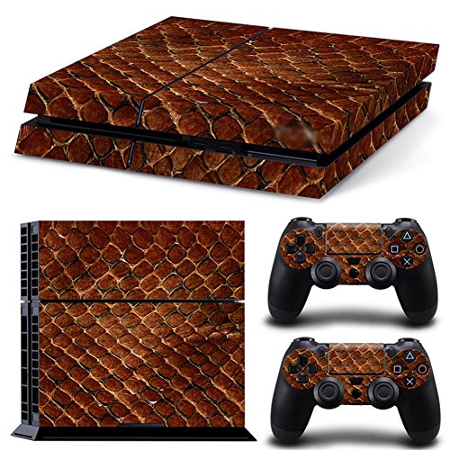 DOTBUY PS4 Skin Aufkleber Sticker Design Folie schützende Haut Schale für Sony Playstation 4 Konsole und 2 Dualshock Controller (Fell Snake Small) von DOTBUY