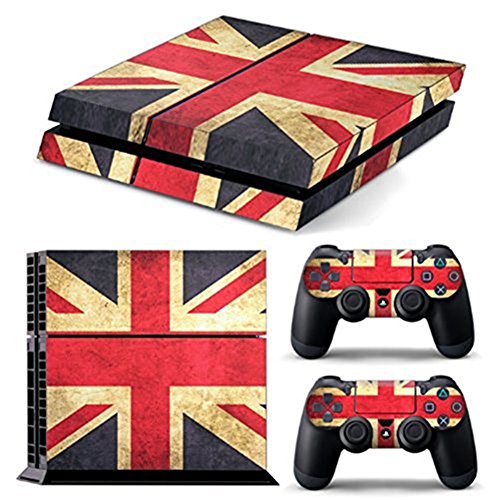 DOTBUY PS4 Skin Aufkleber Sticker Design Folie schützende Haut Schale für Sony Playstation 4 Konsole und 2 Dualshock Controller (Flags UK England) von DOTBUY