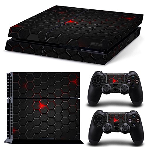 DOTBUY PS4 Skin Aufkleber Sticker Design Folie schützende Haut Schale für Sony Playstation 4 Konsole und 2 Dualshock Controller (Honeycomb) von DOTBUY