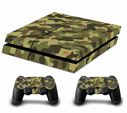 DOTBUY PS4 Skin Aufkleber Sticker Design Folie schützende Haut Schale für Sony Playstation 4 Konsole und 2 Dualshock Controller (Soldier Green) von DOTBUY