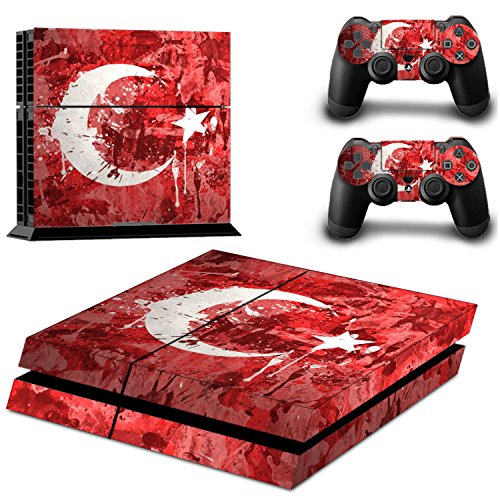 DOTBUY PS4 Skin Aufkleber Sticker Design Folie schützende Haut Schale für Sony Playstation 4 Konsole und 2 Dualshock Controller (Turkey Printing) von DOTBUY