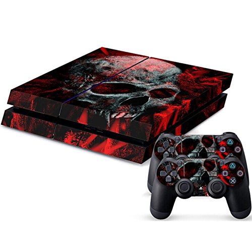 DOTBUY PS4 Skin Aufkleber Sticker Design Folie schützende Haut Schale für Sony Playstation 4 Konsole und 2 Dualshock Controller (Vampire Skull) von DOTBUY