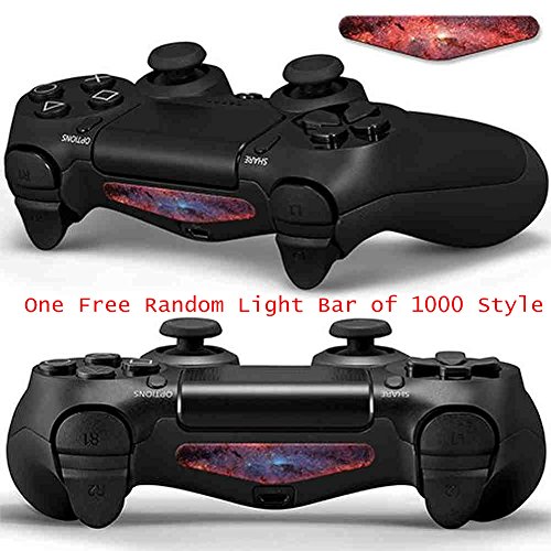 DOTBUY PS4 Slim Skin Aufkleber Sticker Design Folie schützende Haut Schale für Sony Playstation 4 Slim Konsole und 2 Dualshock Controller (Ass) von DOTBUY