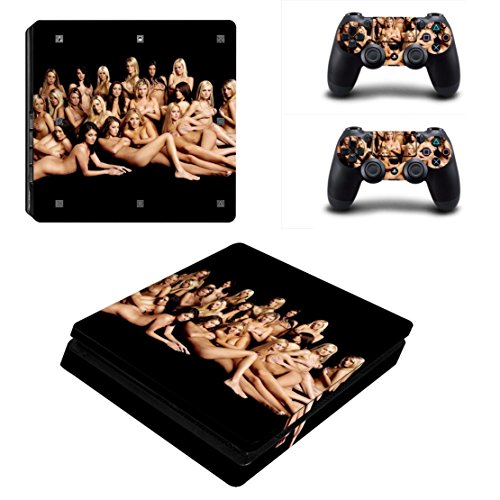 DOTBUY PS4 Slim Skin Aufkleber Sticker Design Folie schützende Haut Schale für Sony Playstation 4 Slim Konsole und 2 Dualshock Controller (Sexy Girls) von DOTBUY