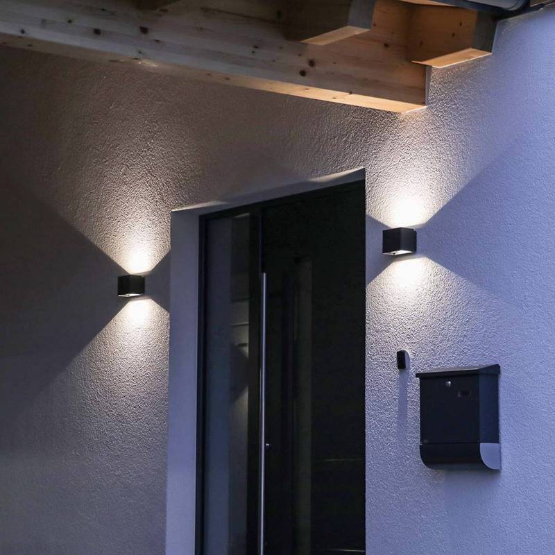 DOTLUX LED-Außenwandleuchte BEAMO, anthrazit, 12 cm, up/down von DOTLUX