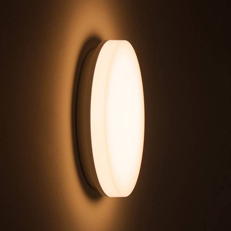 DOTLUX LED-Deckenlampe SURFACE, Ø 30 cm, weiß, PC, CCT, IP54 von DOTLUX