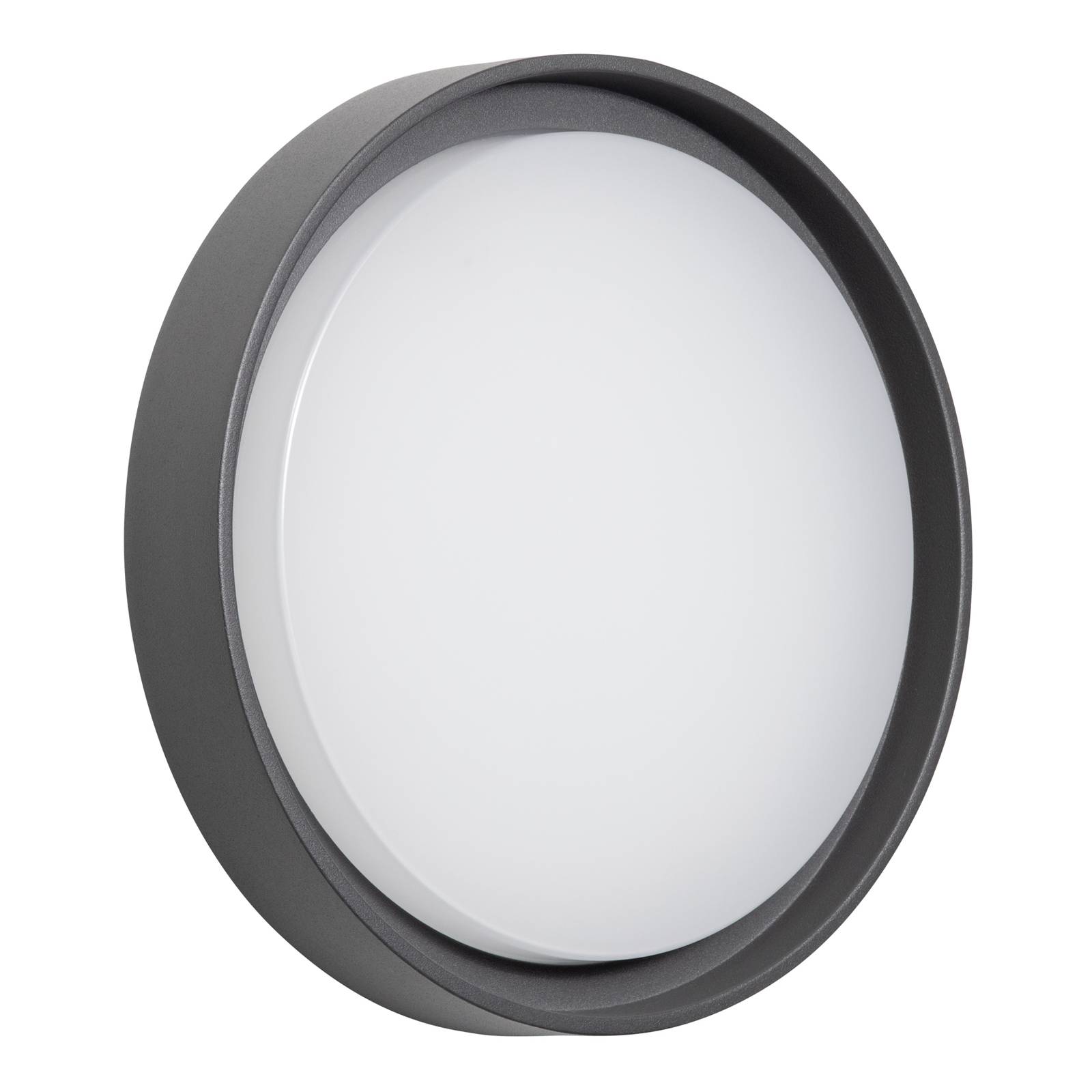 DOTLUX WALLround LED-Außenwandleuchte, dunkelgrau, Ø 25 cm DOTLUX WALLround LED-Außenwandleuchte, dunkelgrau, Ø 25 cm von DOTLUX