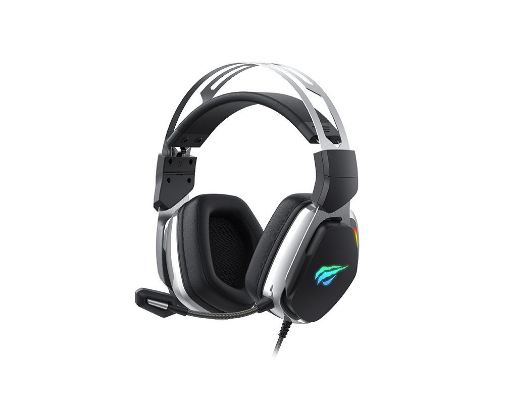 DOTMALL H2018U RGB-Kopfhörer On-Ear Headset mit Mikrofon USB Stereo Sound Gaming-Headset von DOTMALL