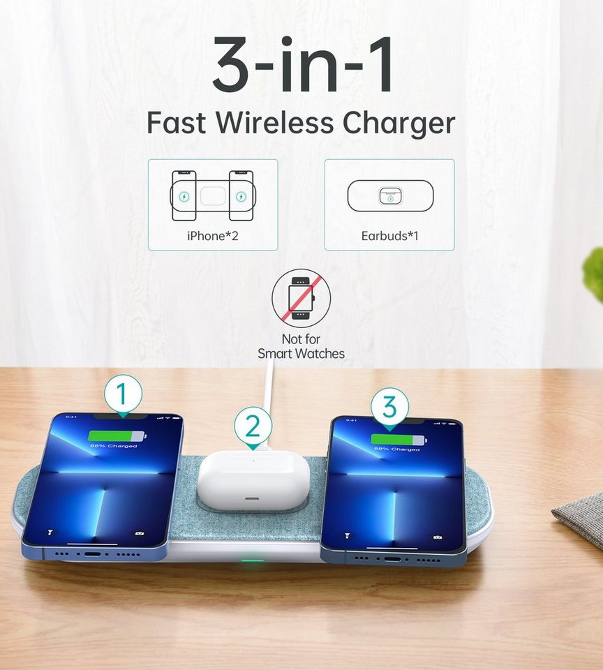 DOTMALL T569-S 3IN1 Magleap Ladepad Kabelloses Ladegerät Wireless Charger von DOTMALL