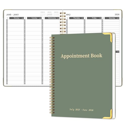 DOURA Stundenplaner Terminkalender 2025 Wochen-Terminkalender Juli 2025 - Juni 2026 2025 Stundenplaner für Schule Büro Heimplanung, Kalender mit flexiblem Einband, 22,1 x 27,9 cm, Grün DOURA Stundenplaner Terminkalender 2025 Wochen-Terminkalender Juli 2025 - Juni 2026 2025 Stundenplaner für Schule Büro Heimplanung, Kalender mit flexiblem Einband, 22,1 x 27,9 cm, Grün von DOURA