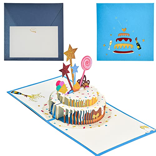 DOUSELLA 3D Geburtstagskarte Happy Birthday Karte Pop up Geburtstagskarte mit Umschlag Grußkarte Geburtstag Grußkarte Torten Geburtstag Geschenkkarte Happy Birthday Grußkarte für Frauen Kinder Männer DOUSELLA 3D Geburtstagskarte Happy Birthday Karte Pop up Geburtstagskarte mit Umschlag Grußkarte Geburtstag Grußkarte Torten Geburtstag Geschenkkarte Happy Birthday Grußkarte für Frauen Kinder Männer von DOUSELLA