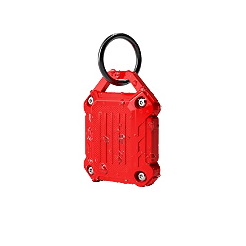 DOVICK - Wasserdichte Airtag-Schlüsselanhänger-Hülle, vollständige Abdeckung, kompatibel mit Apple Air-Tag-Tracker-Schlüsselanhänger (Rot, 1 Stück) von DOVICK