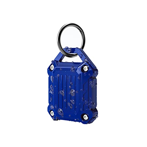 DOVICK - Wasserdichte Airtag-Schlüsselanhänger-Hülle, vollständige Abdeckung, kompatibel mit Apple Air-Tag-Tracker-Schlüsselanhänger (blau, 1 Stück) von DOVICK